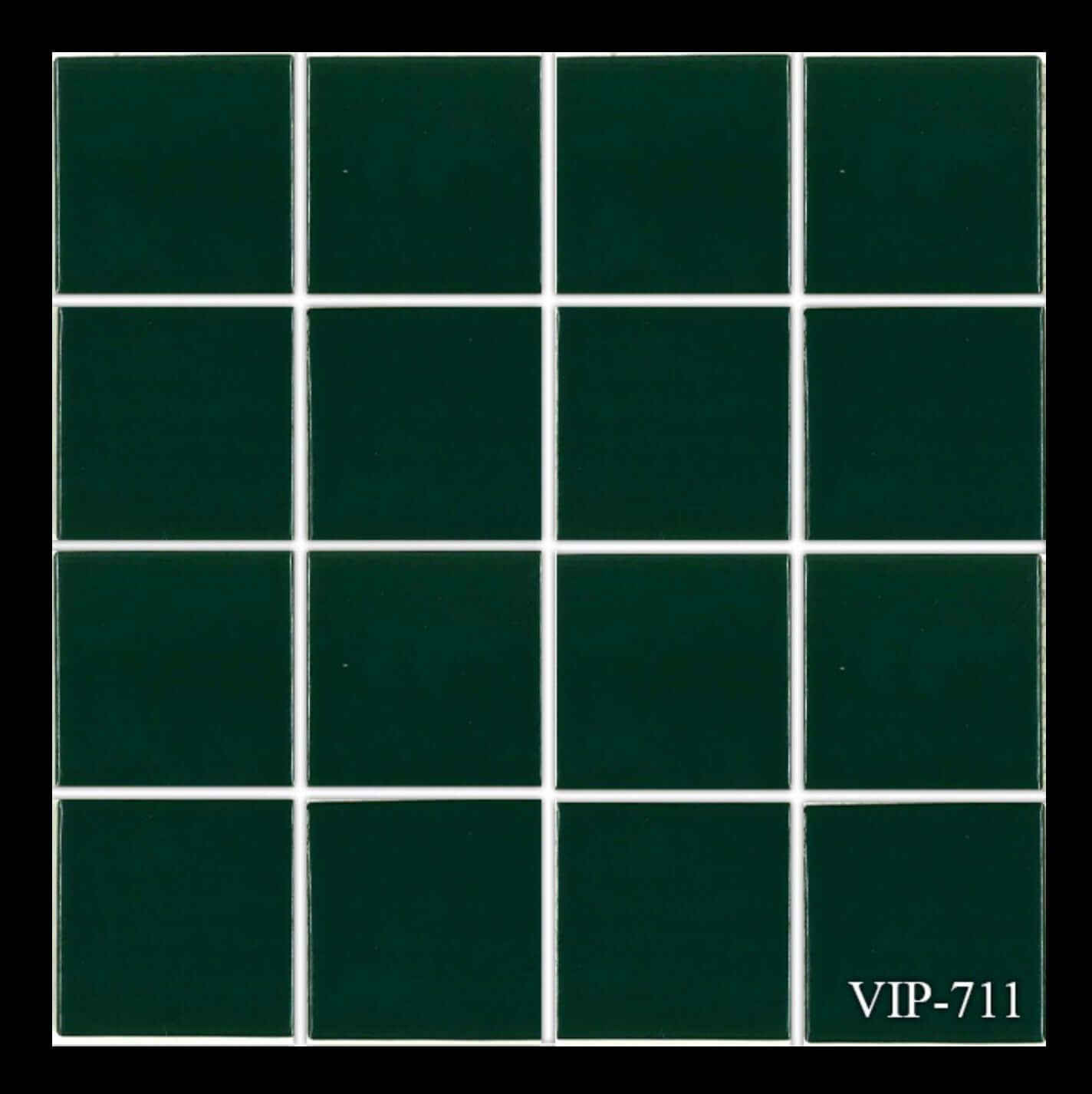 Fujiwa Tile VIP 3x3 Hunter Green Mosaic, perfect for pool designs with elegant, lush aesthetics.