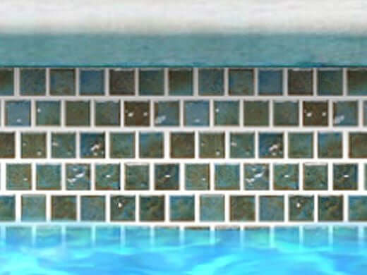 Fujiwa Tile Joya Series 1x1 Albi Blue pool-rated tiles, perfect for vibrant and dynamic pool designs.