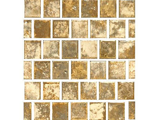Fujiwa Tile Joya Series 1x1 Gold Pool Rated Tiles, vibrant gold square tiles for luxurious pool design.