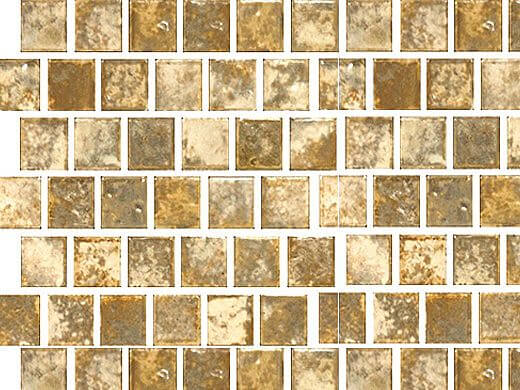 Fujiwa Tile Joya Series 1x1 Gold Pool Rated Tiles in vibrant gold hues for luxurious pool designs.