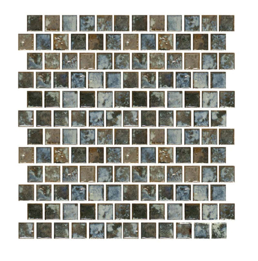 Fujiwa Joya Series 1x1 Cotto Pool Rated Tile, warm earthy mosaic tiles suitable for pool designs.