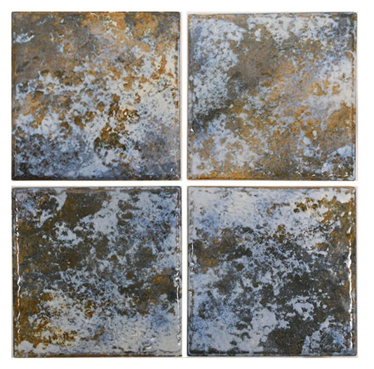 Fujiwa Joya Cotto 6x6 semi-gloss porcelain tiles with earthy tones, ideal for pool areas and outdoor spaces.