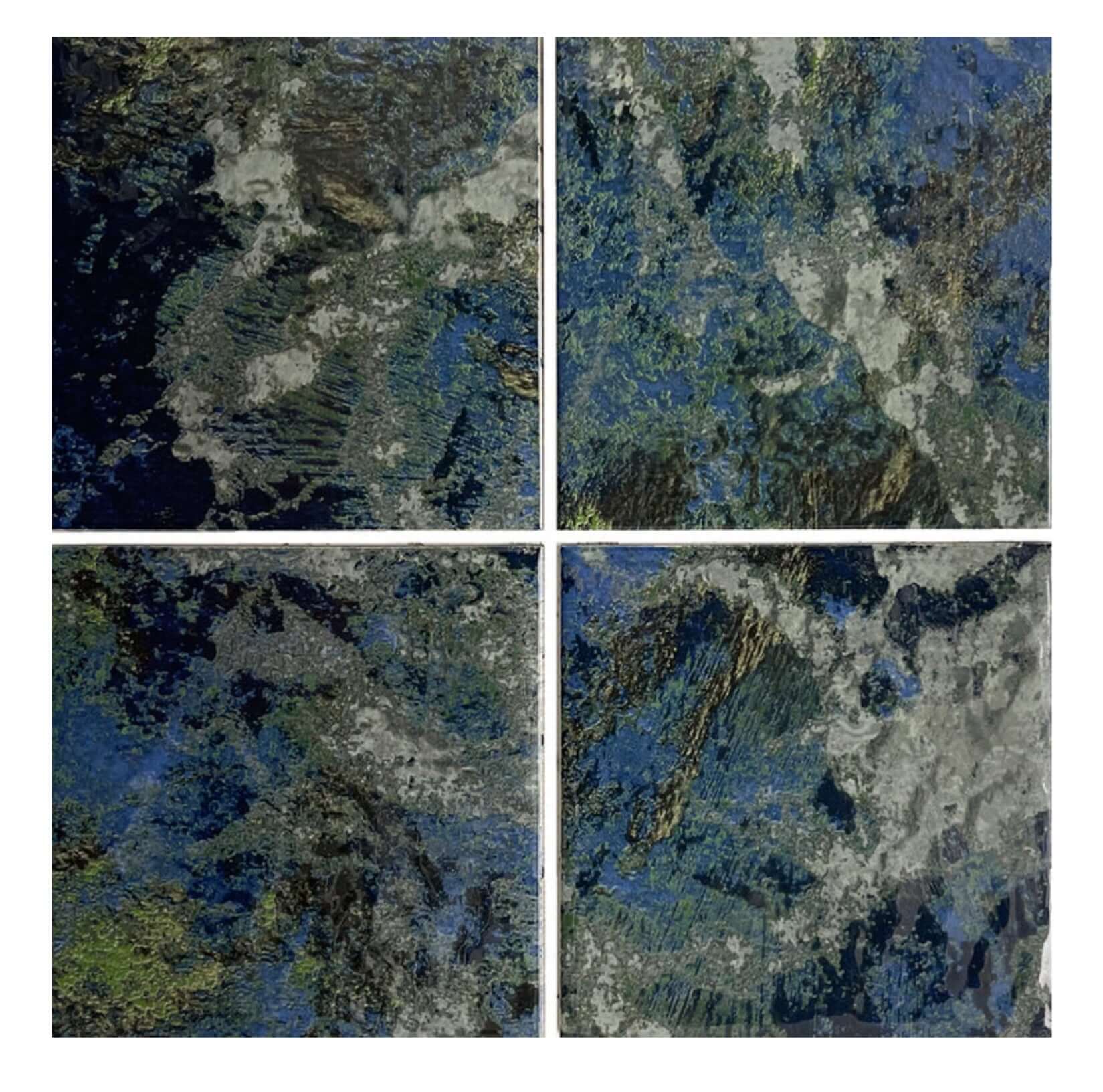 Montana 6x6 porcelain pool rated tiles in blue and green hues, perfect for creating a stunning poolscape.