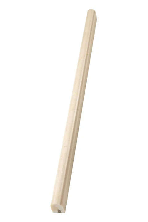 1/2 x 12 polished Spanish Crema Marfil marble pencil liner for elegant tile design and borders.