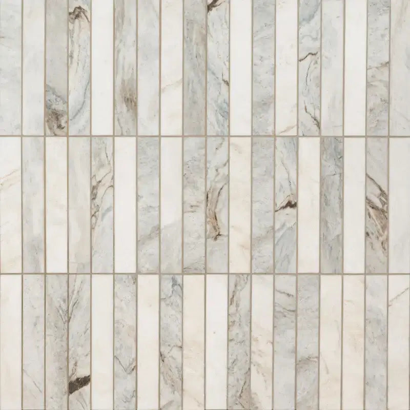 Arabescato Venato White 2X12 Stack Pattern Honed