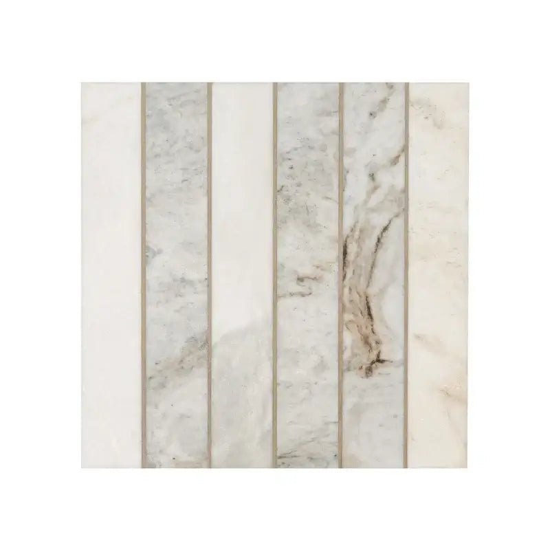 Arabescato Venato White 2X12 Stack Pattern Honed
