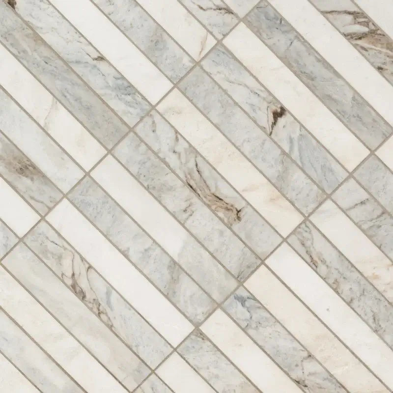 Arabescato Venato White 2X12 Stack Pattern Honed