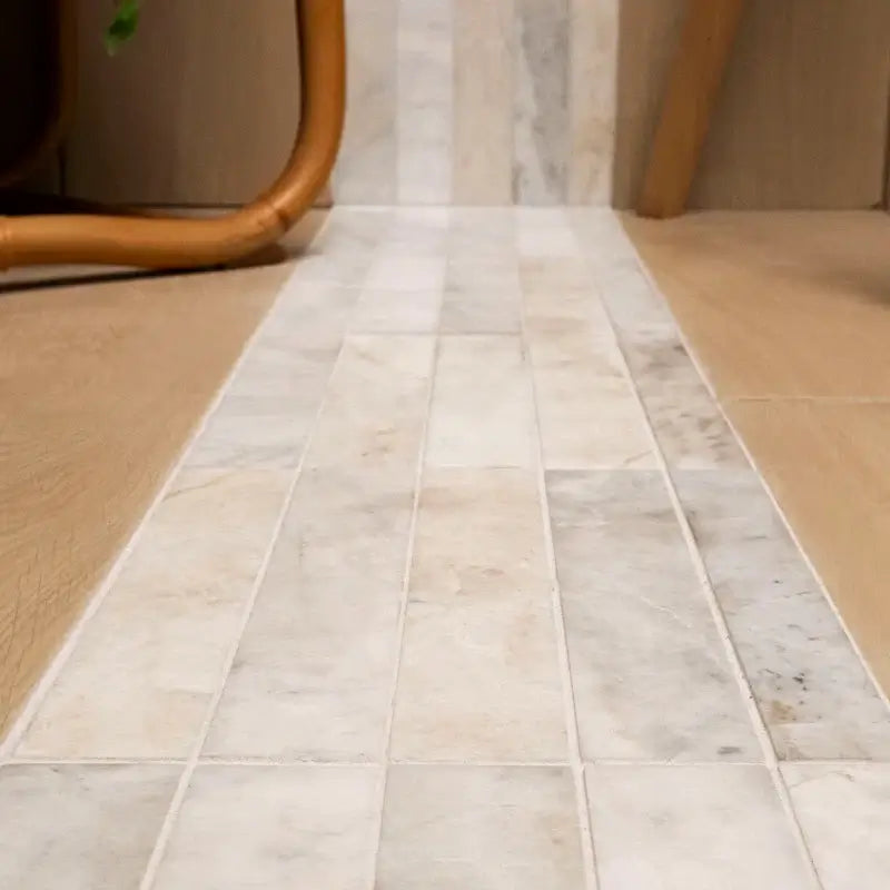 Arabescato Venato White 2X12 Stack Pattern Honed