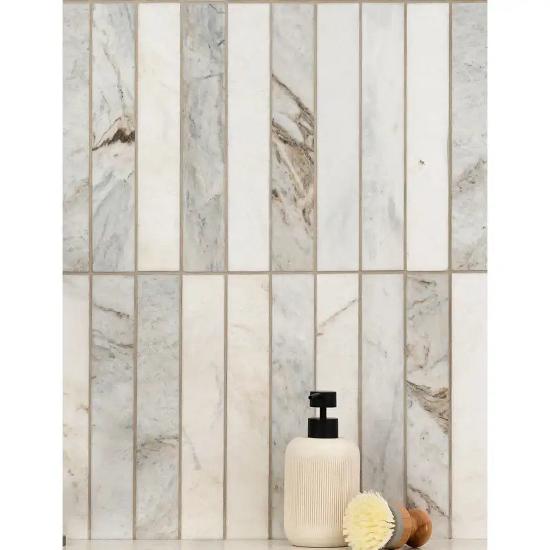 Arabescato Venato White 2X12 Stack Pattern Honed