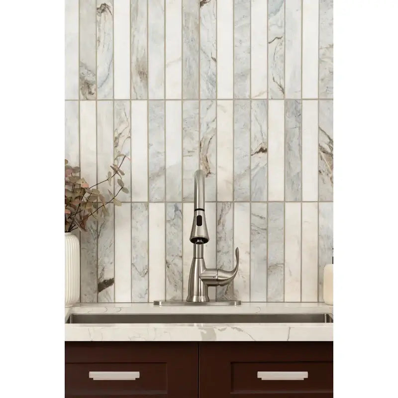 Arabescato Venato White 2X12 Stack Pattern Honed