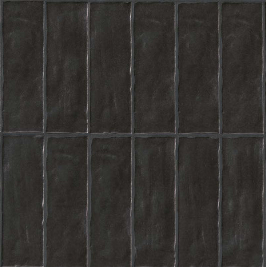 Zelyge Midnight Zest 2.5x8 Satin Ceramic Zellige Look Wall Tile