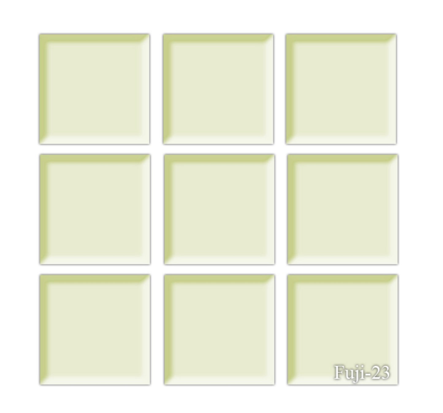 4″x4 Fuji Lime Green Glazed Porcelain Tile