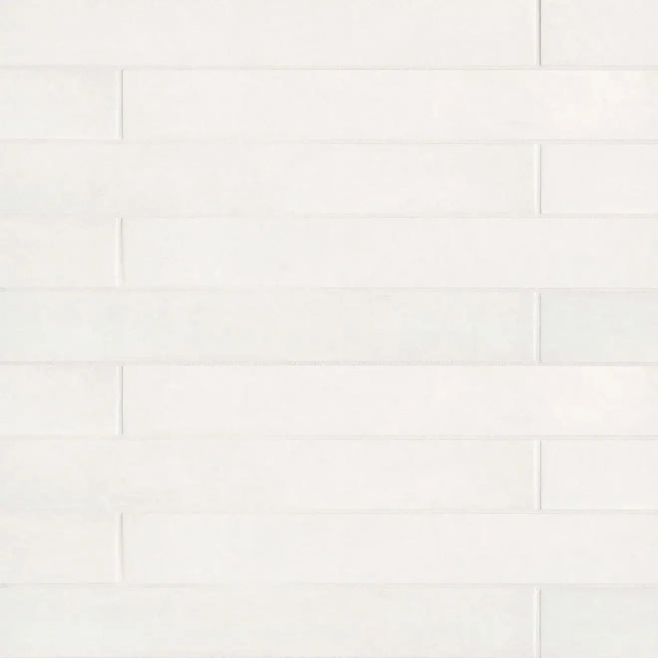 Allora 3" x 24" Matte Porcelain Tile in Solid White - Hey Tiles