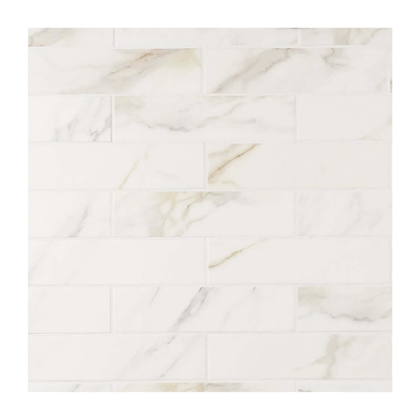 Amalfi Calacatta 3x12 Ceramic Tile Glossy / Matte - Hey Tiles