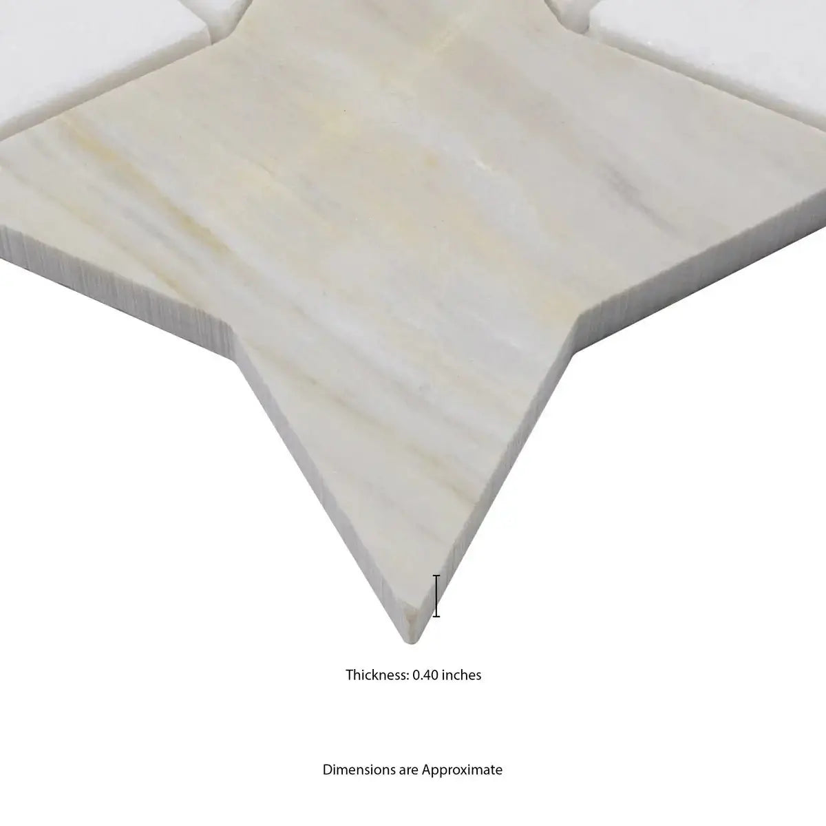 Athena Gold Estrella 10"x10" Polished Marble Mosaic Floor and Wall Tile - Hey Tiles