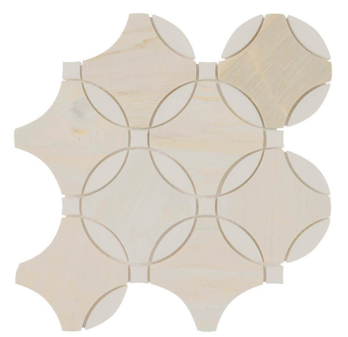 Athena Gold Lola 10”x10” Polished Mesh - Mounted Marble Mosaic Floor and Wall - Hey Tiles
