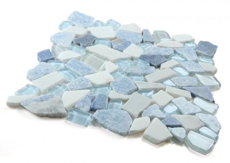 Azul Macaubas Sapphire Pebble 12 x 12 - Hey Tiles