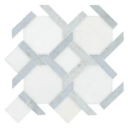 Azula Kaya 11"x11" Polished Marble Mosaic Floor and Wall Tile - Hey Tiles