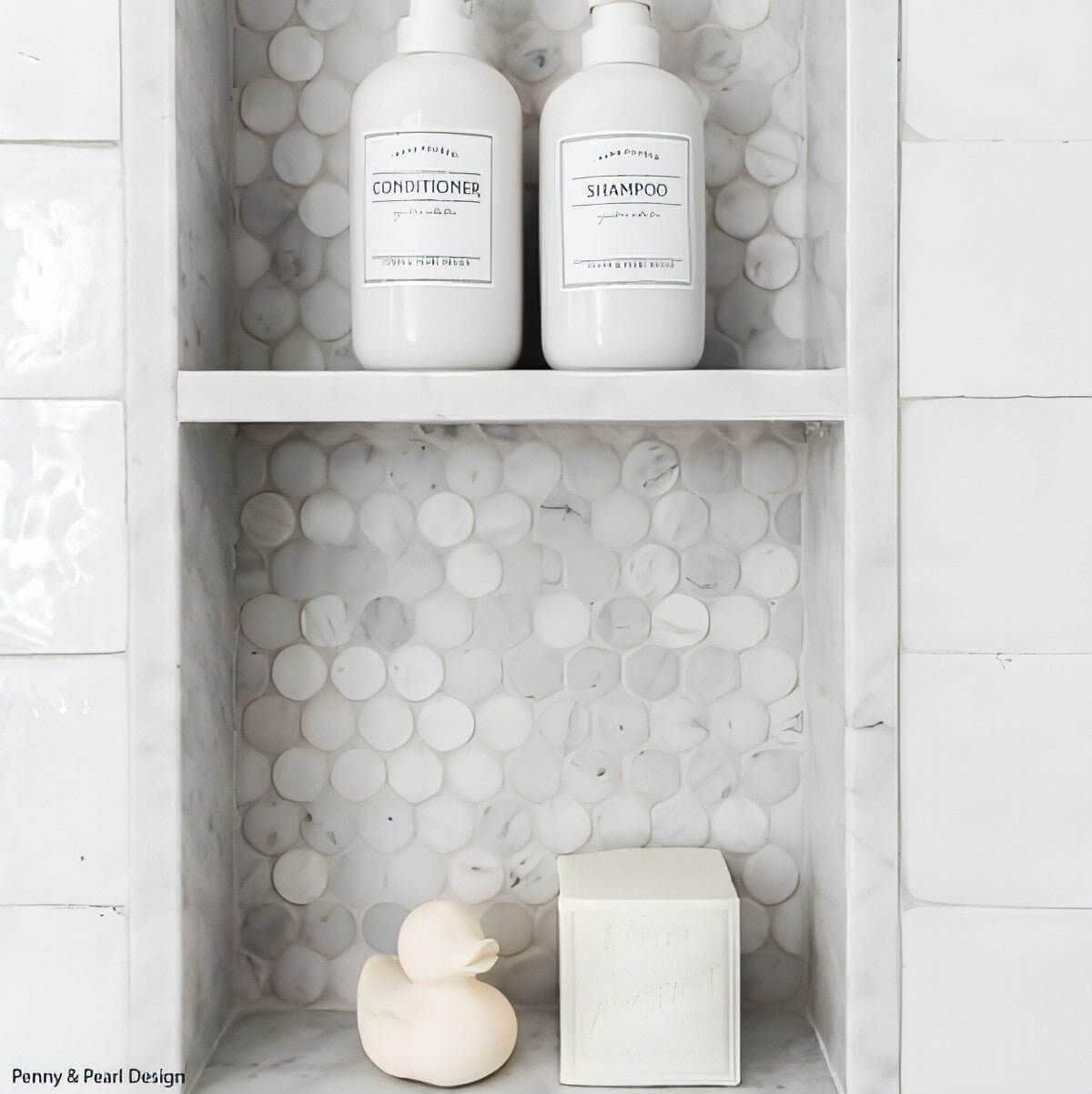 Carrara White Marble Honed Penny Round Mosaic Tile - Hey Tiles