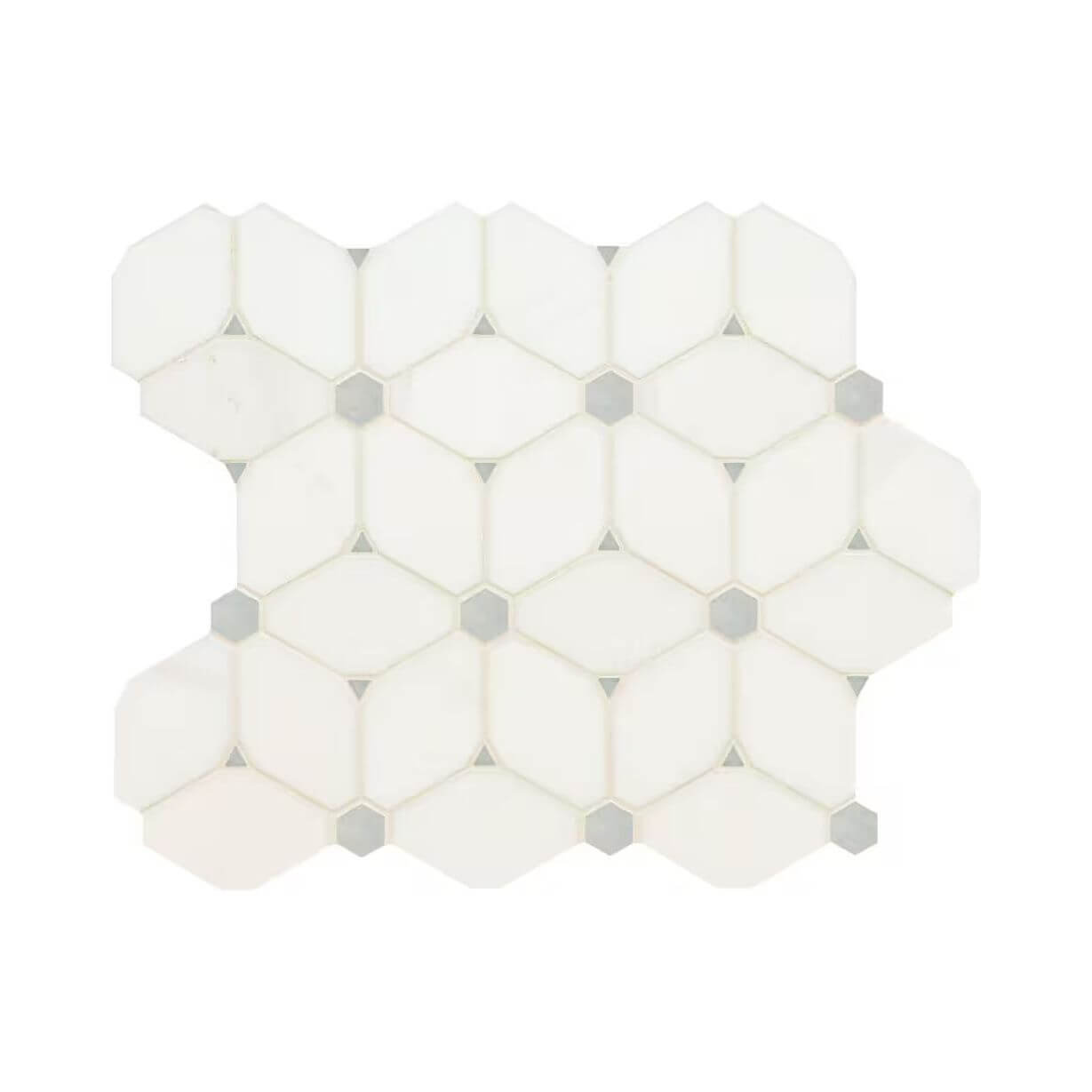 Cecily Grigio 10.83 in. x 12.60 in. Stone Marble Polished - Hey Tiles