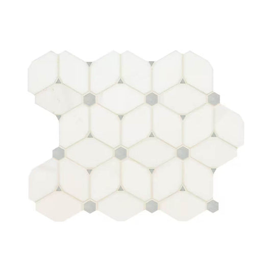 Cecily Grigio 10.83 in. x 12.60 in. Stone Marble Polished - Hey Tiles