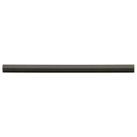 Cloe 0.5" x 8" Ceramic Jolly Miter Edge in Black - Hey Tiles