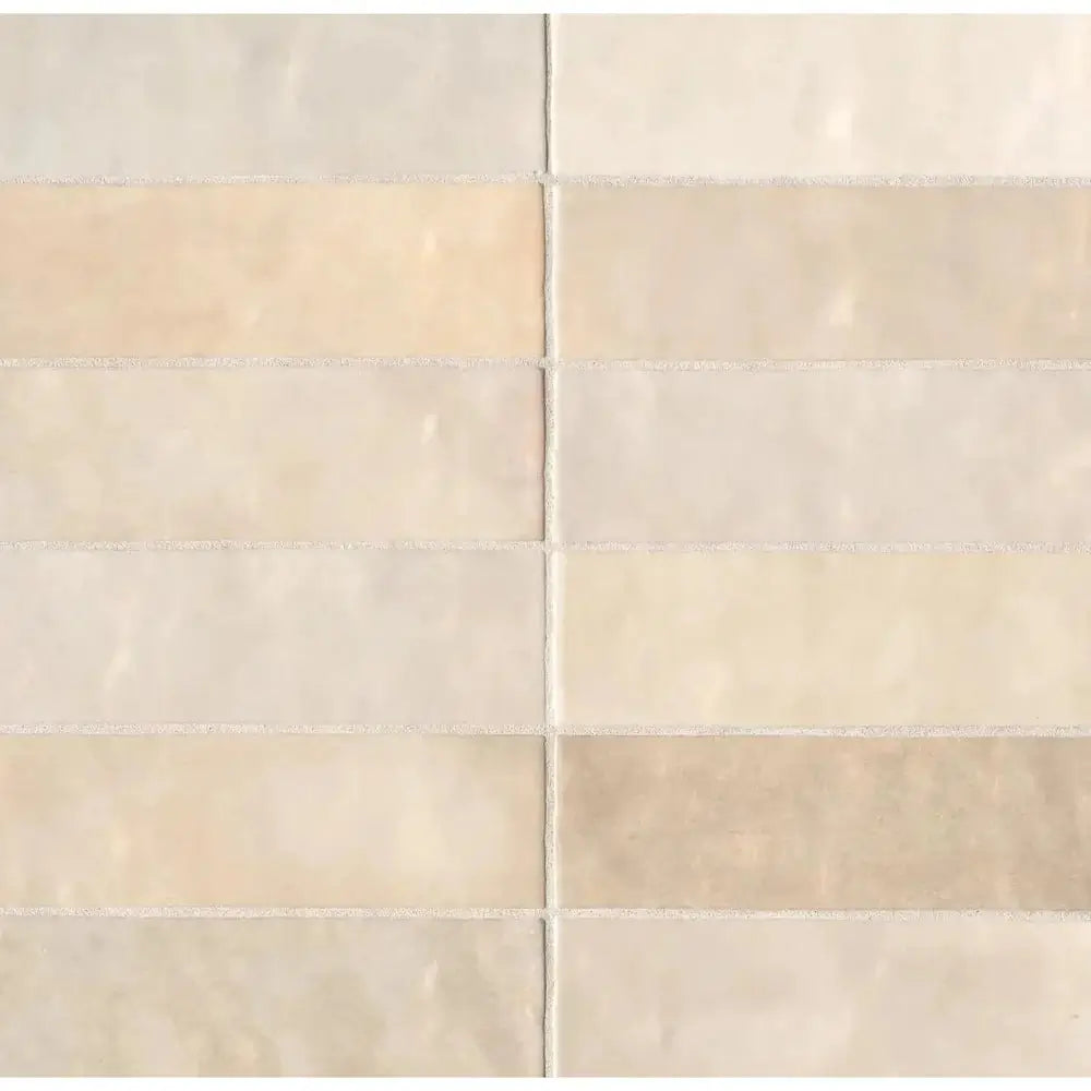 Cloe 2.5" x 8" Ceramic Tile in Creme - Hey Tiles