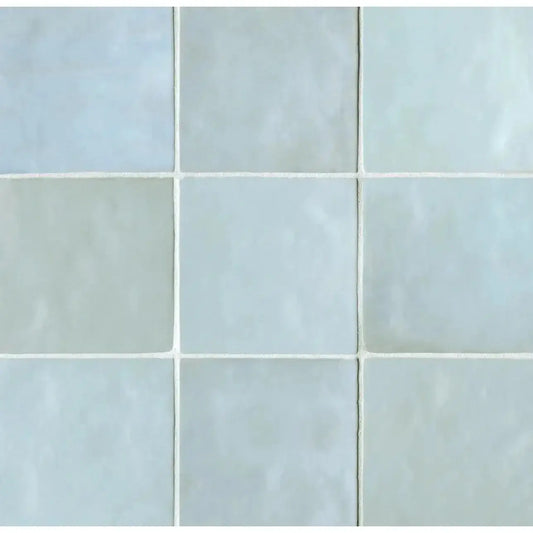 Cloe 5" x 5" Ceramic Tile in Baby Blue - Hey Tiles