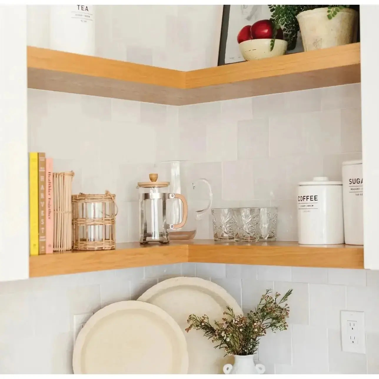 Cloe 5" x 5" Ceramic Tile in White - Hey Tiles