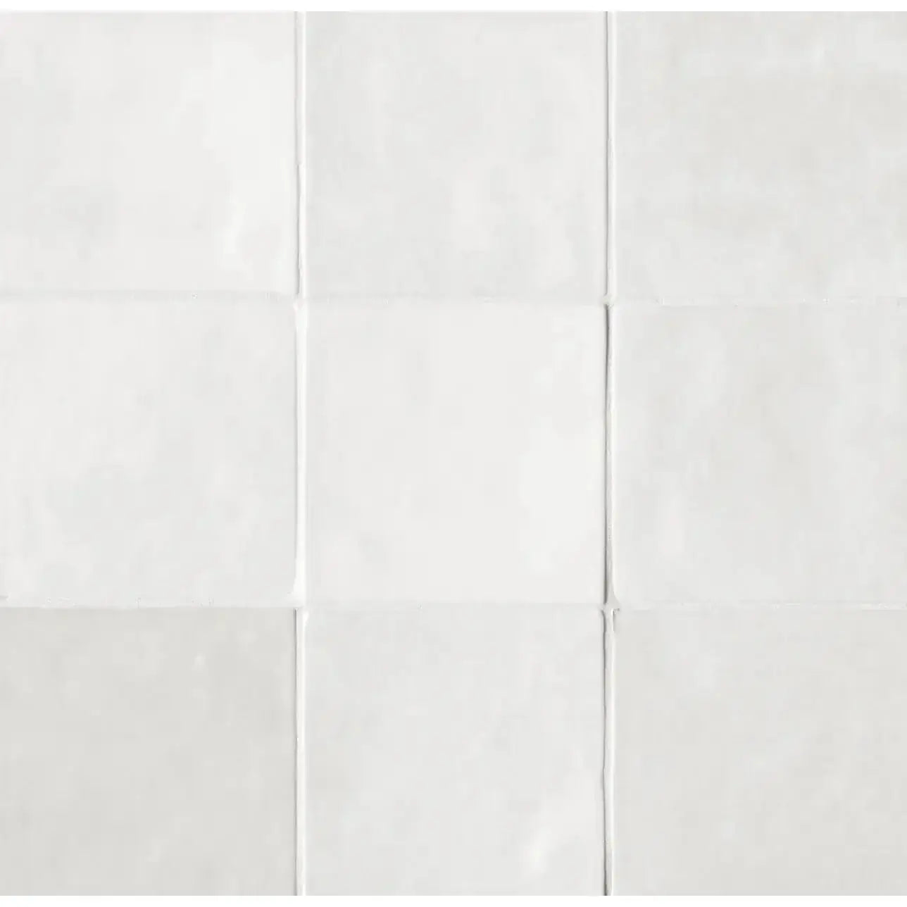 Cloe 5" x 5" Ceramic Tile in White - Hey Tiles