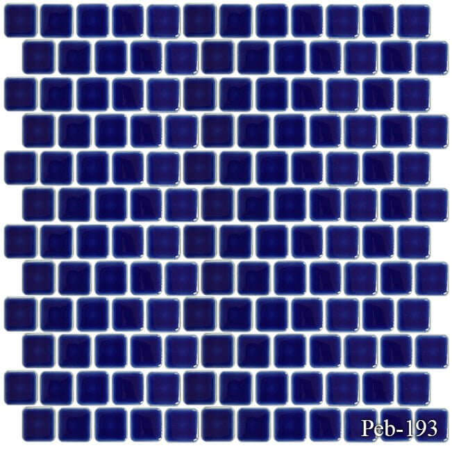 Cobalt Blue 1x1 Fujiwa Pool Tile Peb Series - Hey Tiles