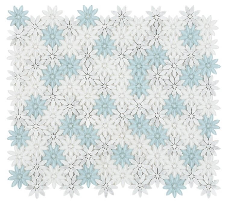 Daisy Blue 10 x 11.25 - Hey Tiles