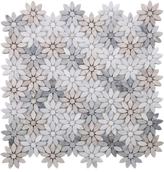 Daisy Wild Sky 12.5 x 12.75 - Hey Tiles