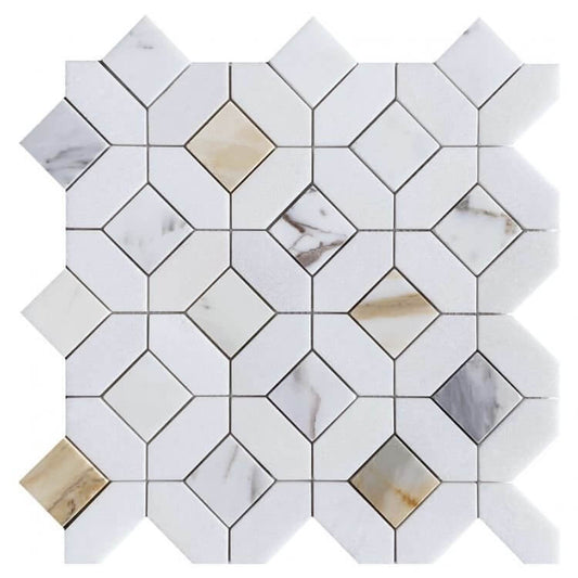 Eclipse Calacatta Gold 12 x 12 - Hey Tiles