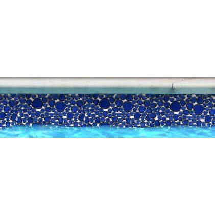 Fujiwa Peb Royal Blue, Mixed Porcelain Pebble, Heart Shaped Pool Tile - Hey Tiles