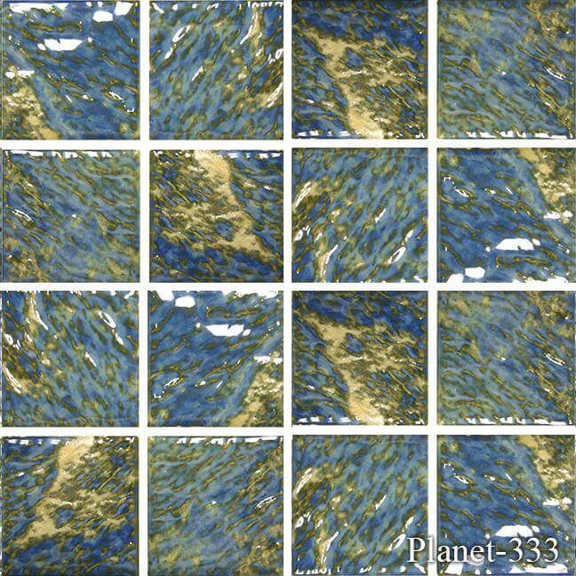 FUJIWA POOL TILES, PLANET 333 OPAL SERIES, MULTI - COLOR, 3" X 3" - Hey Tiles