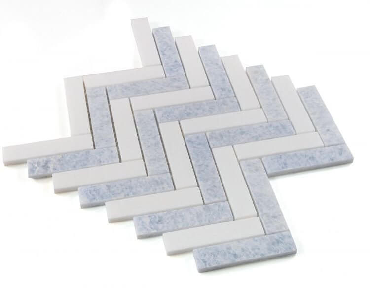 Herringbone Crystal Ocean 11.25 x 11.25 - Hey Tiles