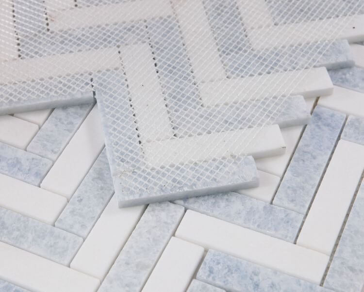 Herringbone Crystal Ocean 11.25 x 11.25 - Hey Tiles
