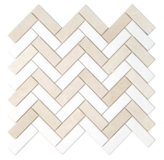 Herringbone Marfil 11 x 12.5 - Hey Tiles