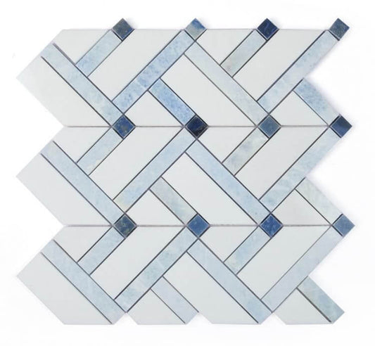 Herringbone Royal Sapphire 11.75 x 12.25 - Hey Tiles