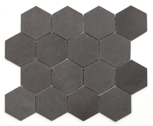 Hexagon Basalt 3 x 3 10.25 x 11.75 - Hey Tiles