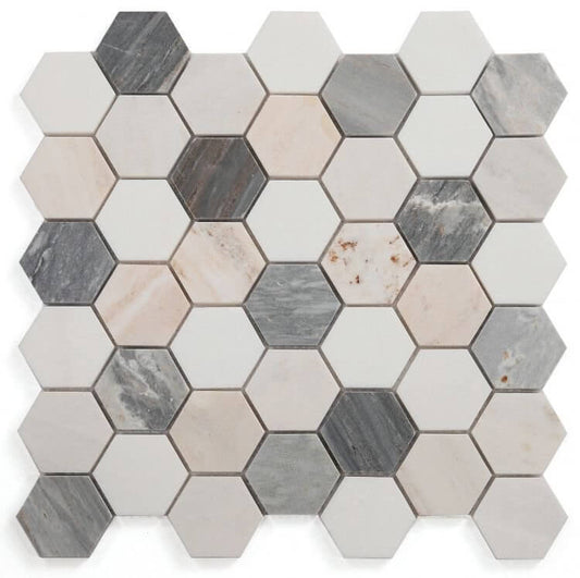 Hexagon Beach 2 x 2 11.75 x 12 - Hey Tiles
