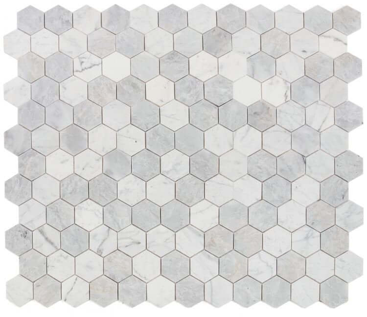 Hexagon City Grey 3 x 3 10.25 x 11.75 - Hey Tiles