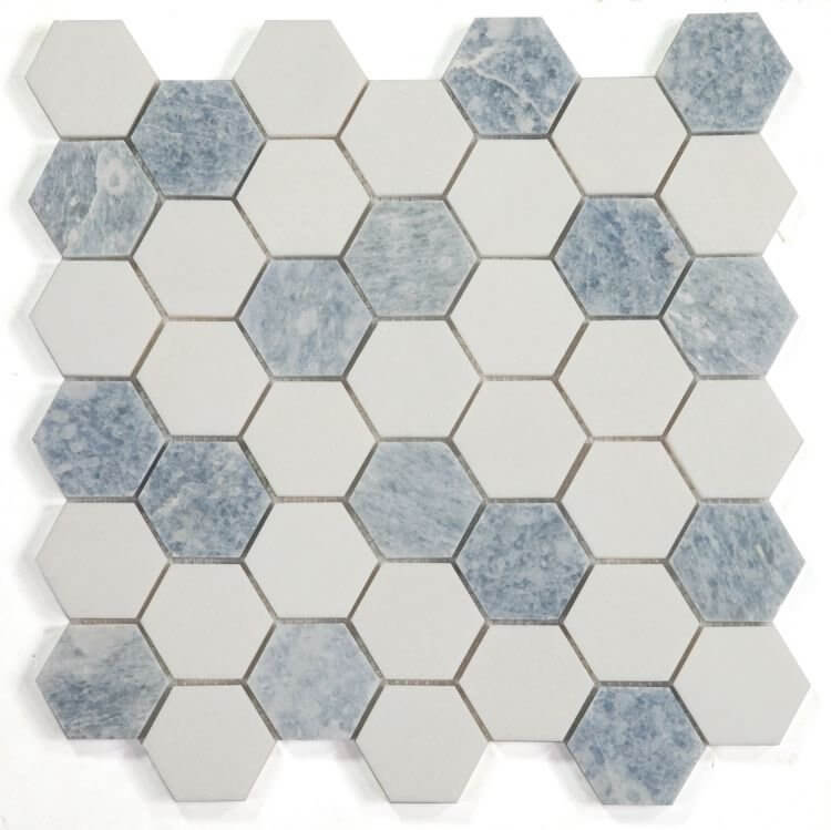 Hexagon Crystal Ocean 2 x 2 11.75 x 12 - Hey Tiles