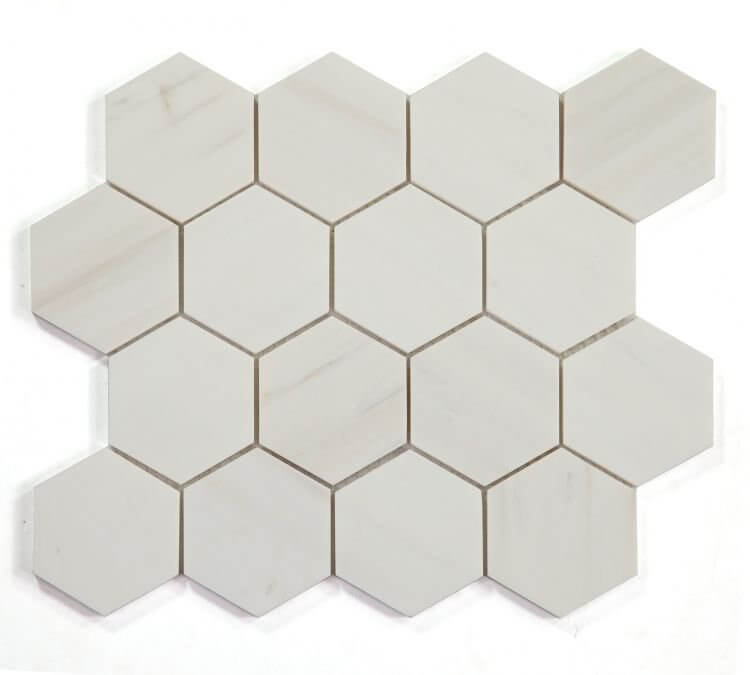 Hexagon Dolomite Honed 3 x 3 10.25 x 11.75 - Hey Tiles