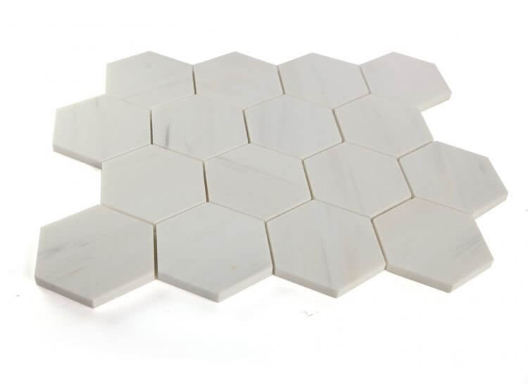 Hexagon Dolomite Honed 3 x 3 10.25 x 11.75 - Hey Tiles