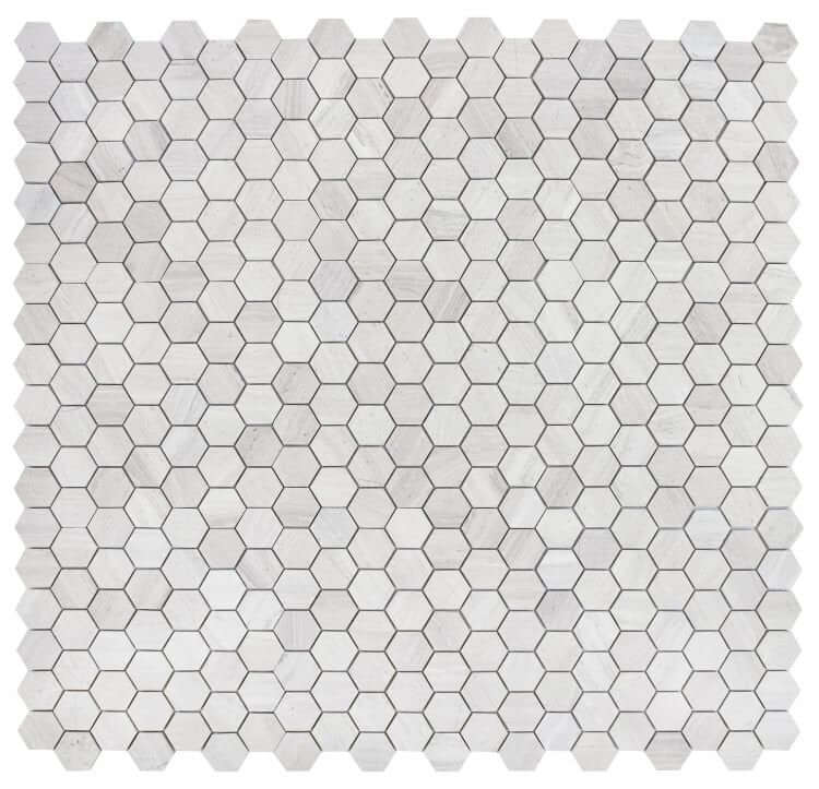 Hexagon Grey 2 x 2 12 x 12 - Hey Tiles