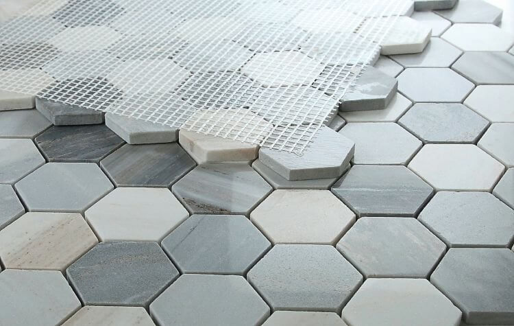 Hexagon Italian Blue 2 x 2 11.75 x 12 - Hey Tiles