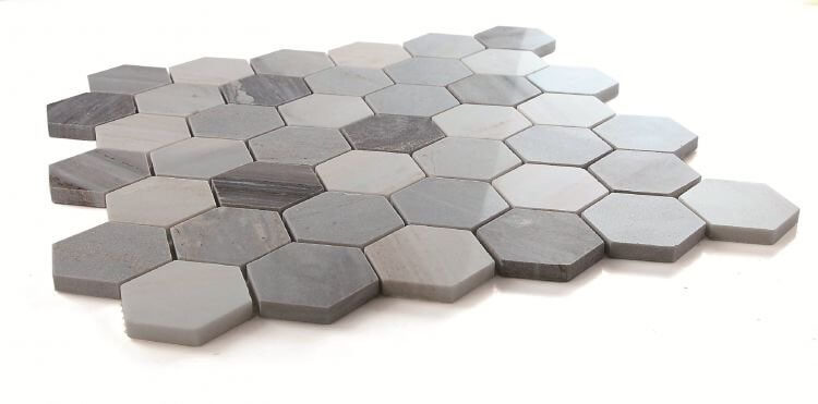 Hexagon Italian Blue 2 x 2 11.75 x 12 - Hey Tiles
