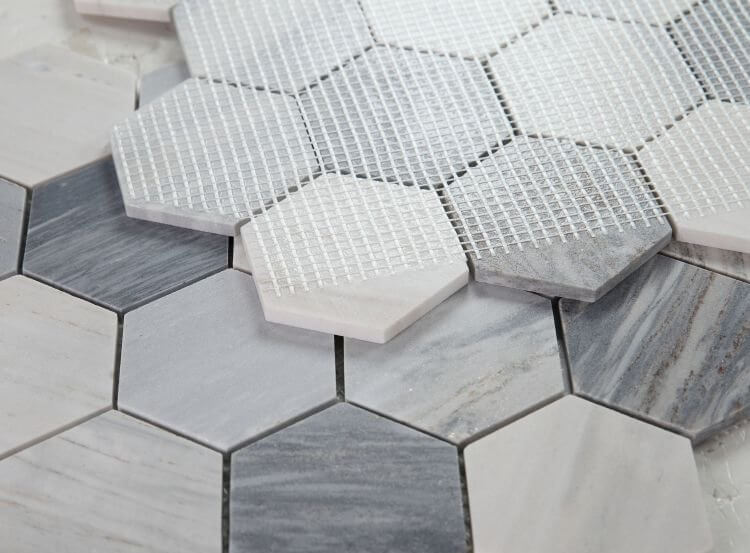 Hexagon Italian Blue 3 x 3 10.25 x 11.75 - Hey Tiles